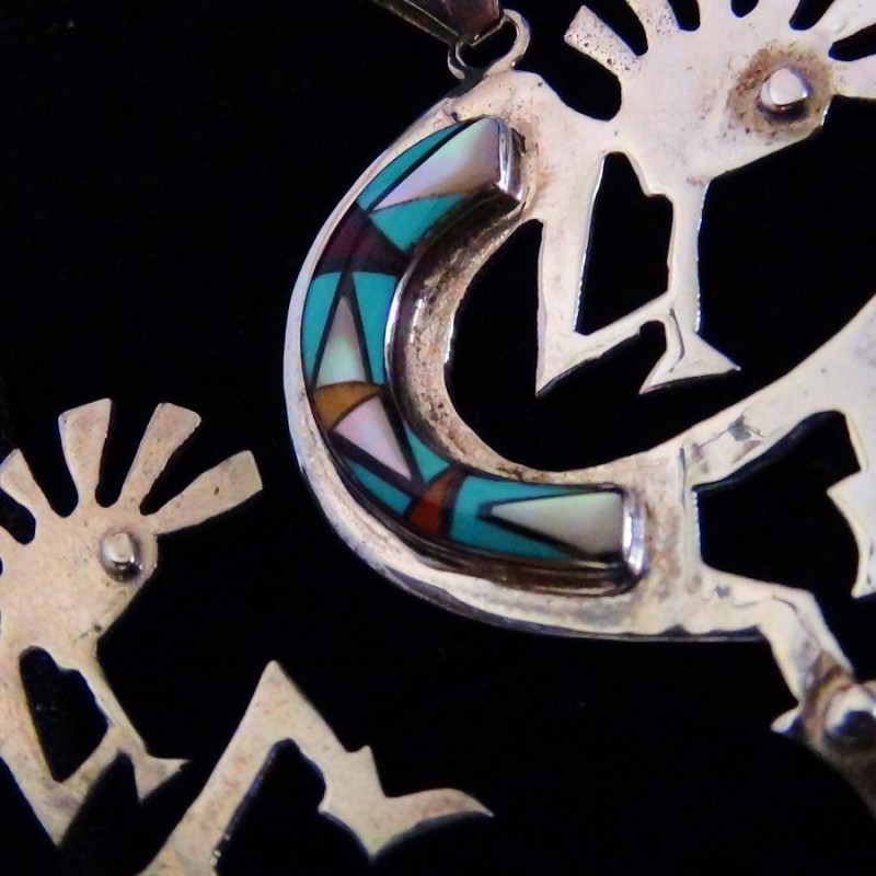 KOKOPELLI STERLING SILBER ANHÄNGER UND ORRINGHE