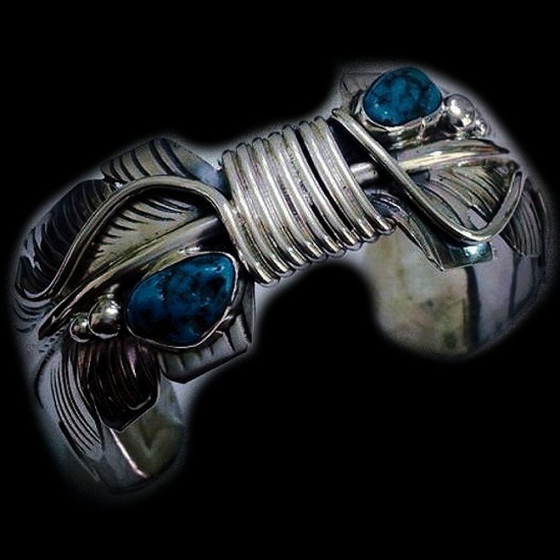 FEDER MOTIV STERLING ARMREIF MIT TÜRKISEN