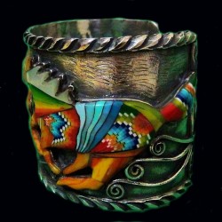 BRACELET ARGENT MASSIF CHEVAUX