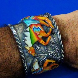 BRACELET ARGENT MASSIF CHEVAUX