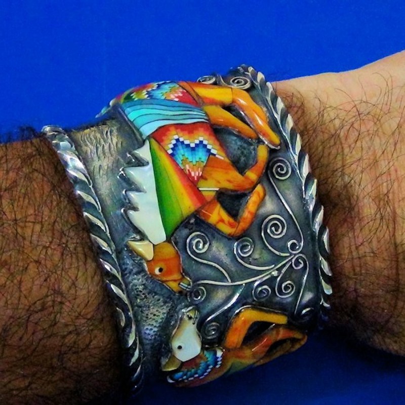 BRACELET ARGENT MASSIF CHEVAUX