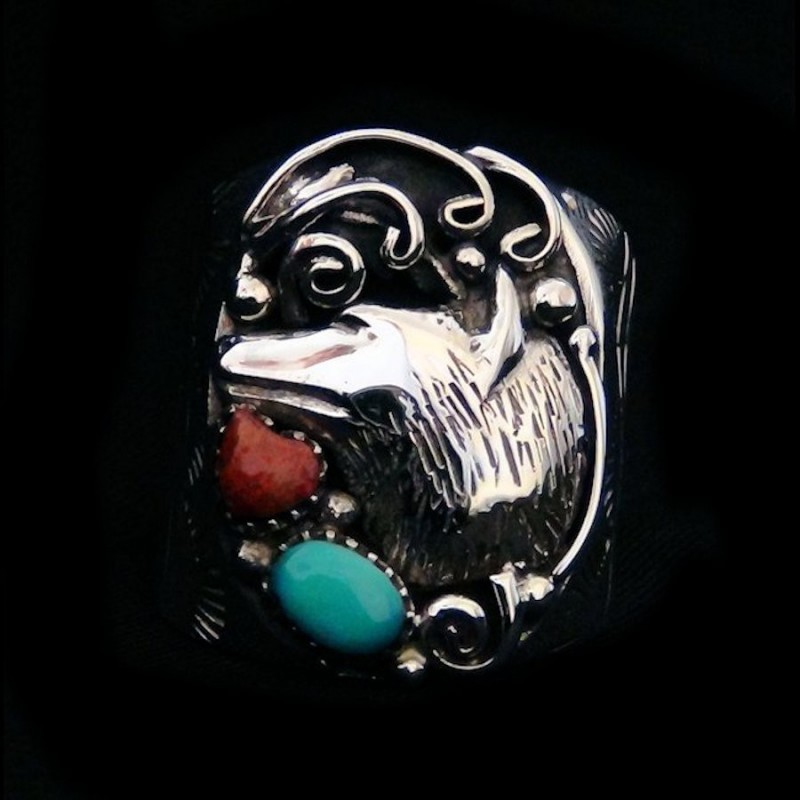 BAGUE TETE DE LOUP EN ARGENT