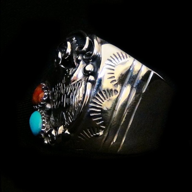 BAGUE TETE DE LOUP EN ARGENT