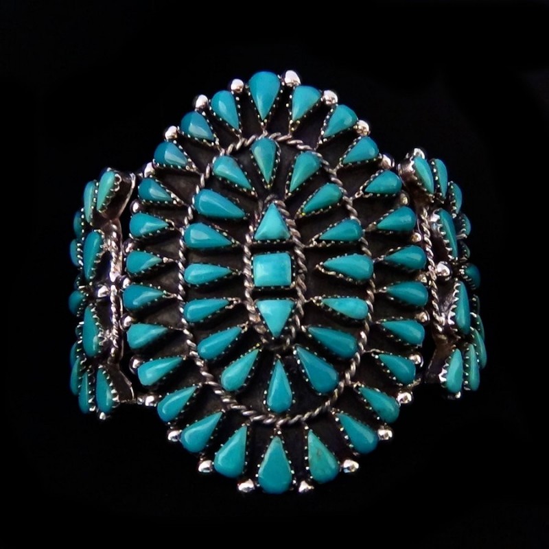 BRACELET AMERINDIEN ZUNI TEARDROPS