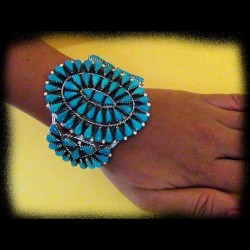 BRACELET AMERINDIEN ZUNI TEARDROPS