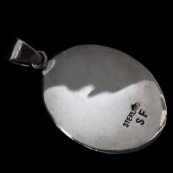 GASPEIT OVAL STERLING SILVER PENDANT