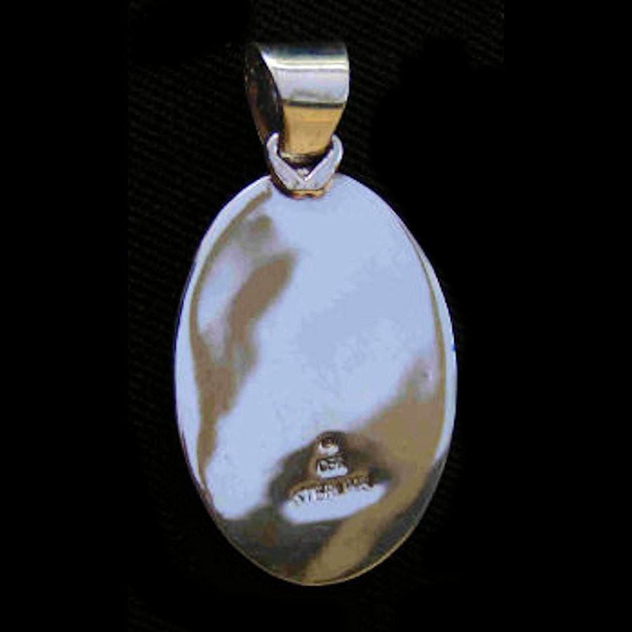 TURQUOISE AND MALACHIT  OVAL PENDANT