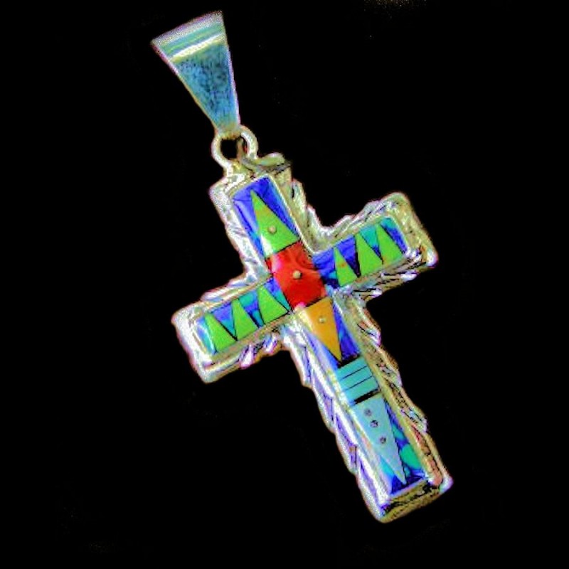 INDIANISHER SCHMUCK ZUNI KREUZ ANHÄNGER