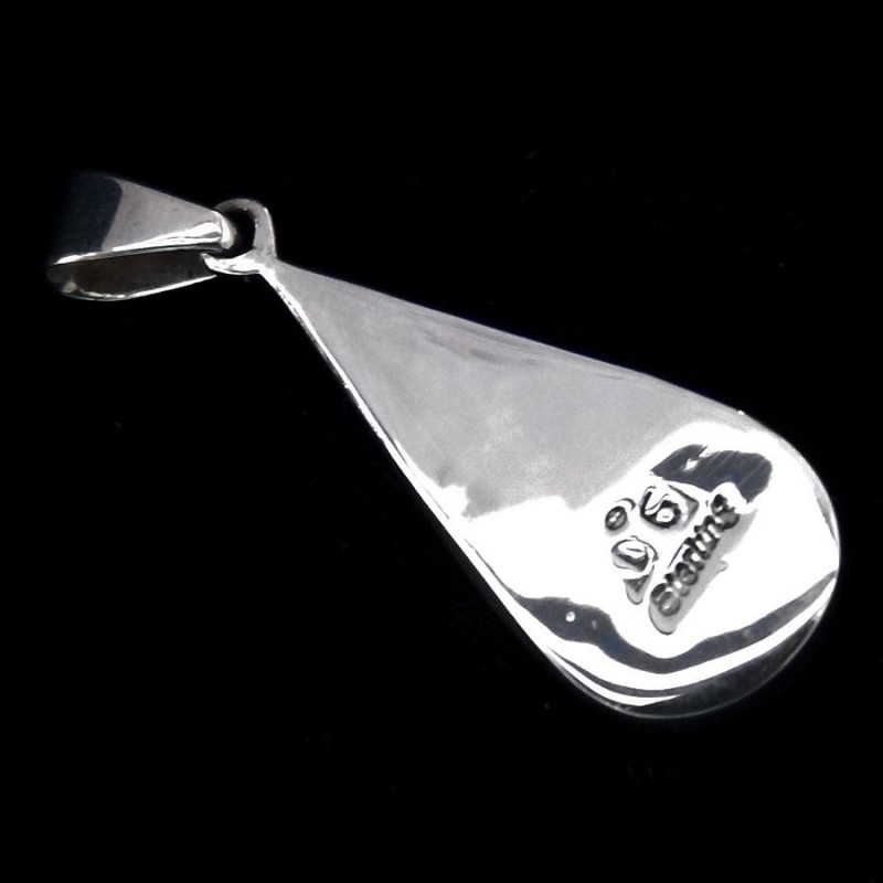 PENDENTIF GOUTTE D'EAU EN ARGENT ET TURQUOISE OU PIERRE 