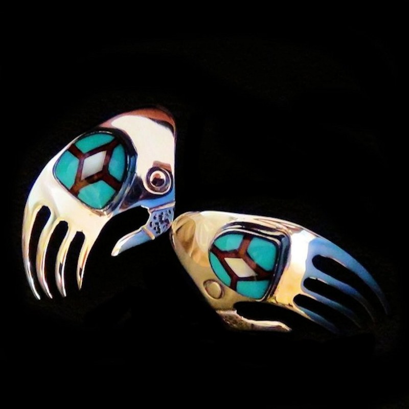 BEAR PAW STERLING SILVER EARRINGS