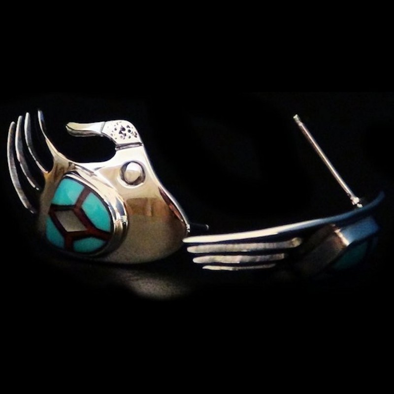 BEAR PAW STERLING SILVER EARRINGS