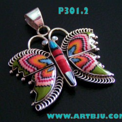 BUTTERFLY MOP SILVER PENDANT