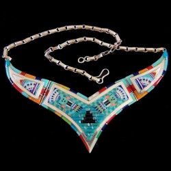 ZUNI THUNDERBIRD SILVER NECKLACE