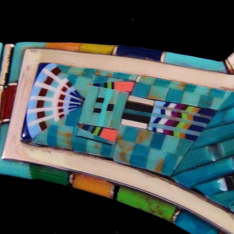 COLLIER ZUNI PIERRES MULTICOLORE THUNDERBIRD