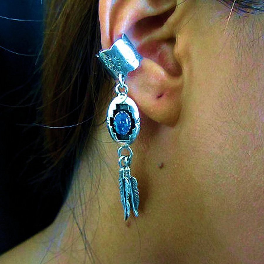 BOUCLES D'OREILLES SHADOW BOX ET PLUMES