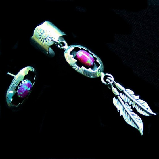 BOUCLES D'OREILLES SHADOW BOX ET PLUMES
