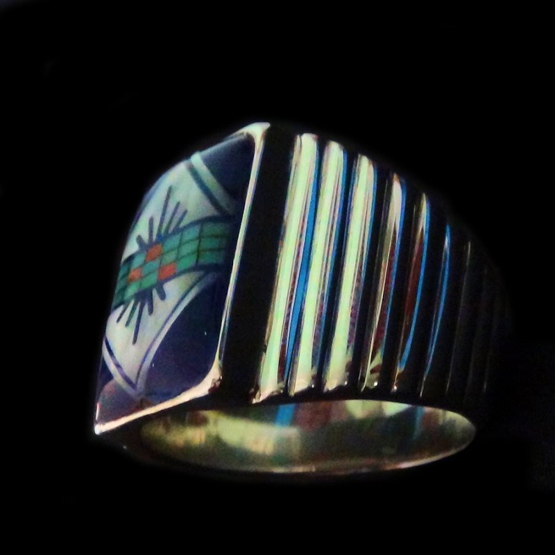 NAVAJO DESIGN SILVER RING