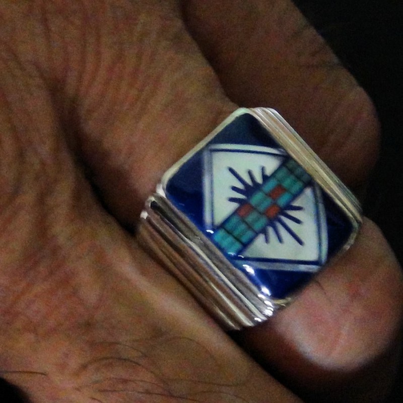 NAVAJO DESIGN SILBER RING
