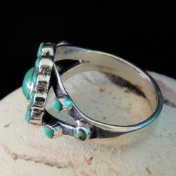 BAGUE ARGENT ET PIERRES