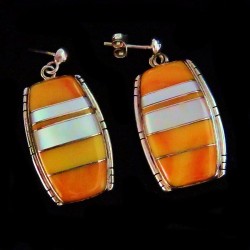 SPINY OYSTER SILVER EARRINGS