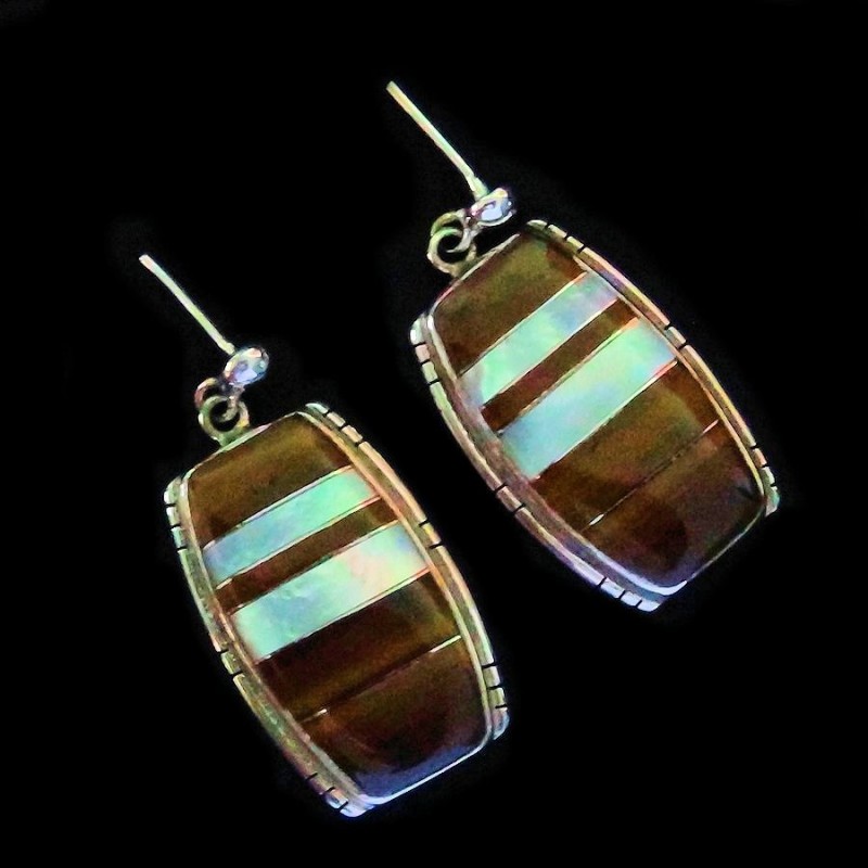 BOUCLES D'OREILLES ARGENT ET SPONDYLUS