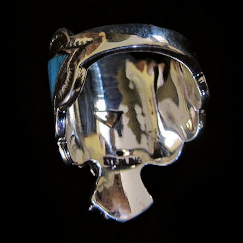 BAGUE ARGENT AIGLE EN BRONZE