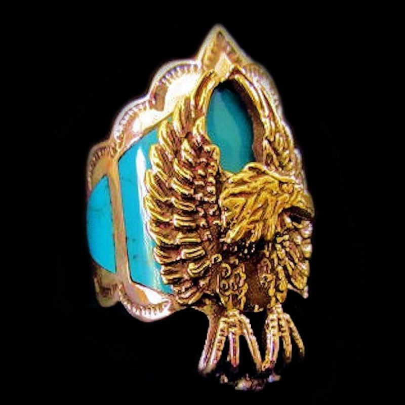 STERLING SILBER RING MIT ADLER