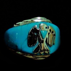 Bague Amerindienne Thunderbird Oiseau Tonerre en Argent