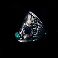 EAGLE HEAD STERLING SILVER RING