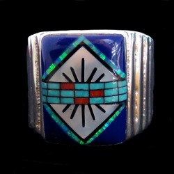 NAVAJO DESIGN SILVER RING