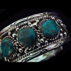 BRACELET CHEF INDIEN ET TURQUOISES
