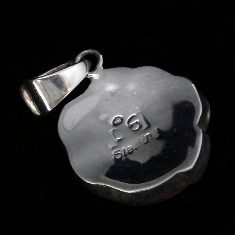 PENDENTIF ARGENT FLEUR MULTICOLORE OPALE