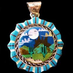 PENDENTIF MONUMENT VALLEY ET CACTUS