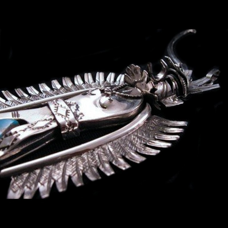 PENDENTIF KASHINA EN ARGENT ET TURQUOISE