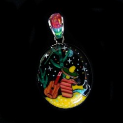 Siesta Sombrero Guitar Pendant