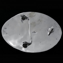 TURQUOISE CABS BEARPAW STERLING BELT BUCKLE