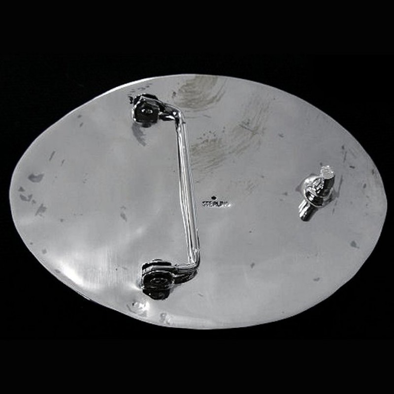 TURQUOISE CABS BEARPAW STERLING BELT BUCKLE