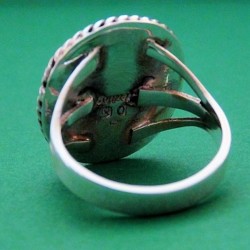 STERLING ROUND RING RING WITH STONE