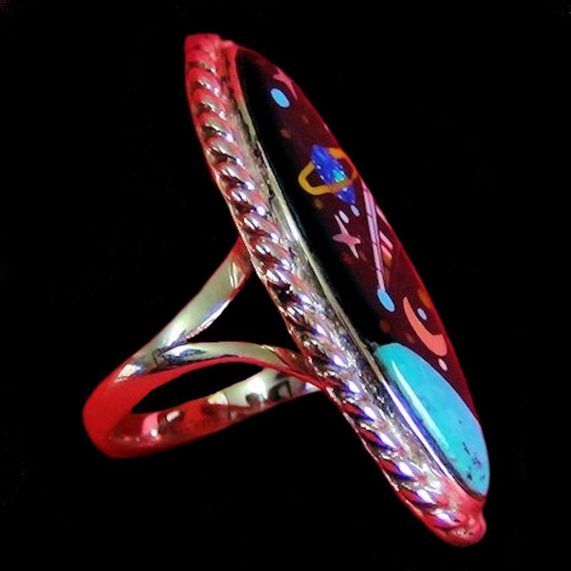 BAGUE ARGENT COMETE