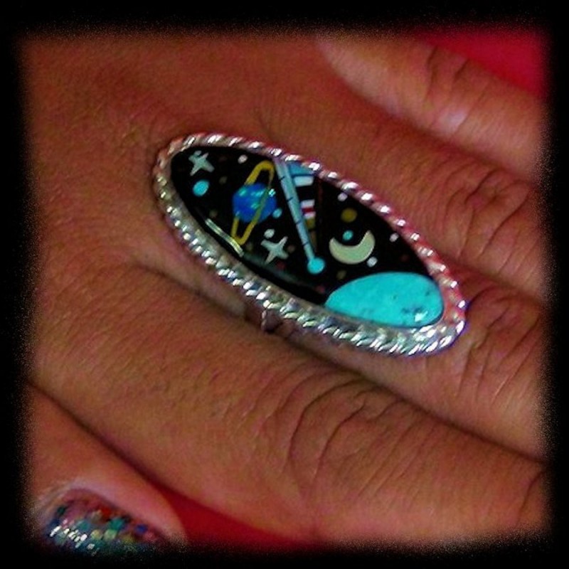 BAGUE ARGENT COMETE