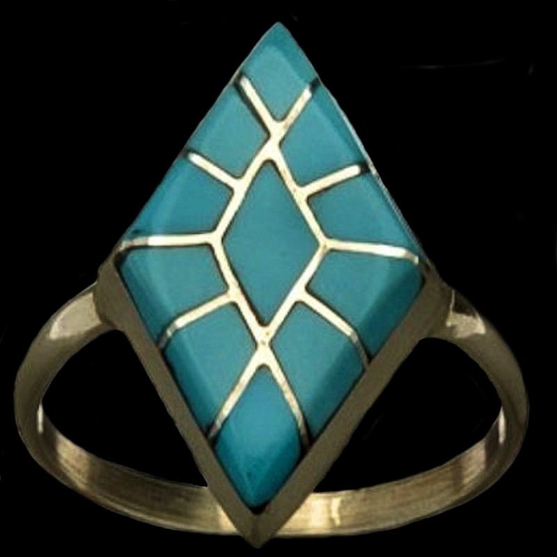 BAGUE LOSANGE INLAY
