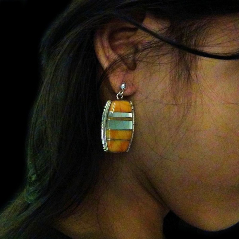 SPINY OYSTER SILVER EARRINGS