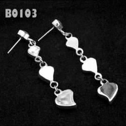 HEARTS SILVER EARRINGS