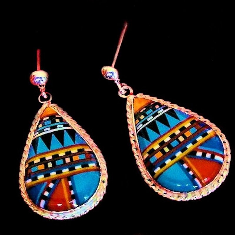  TEARDROPS STERLING SILBER OHRRINGE MIT STEINEN