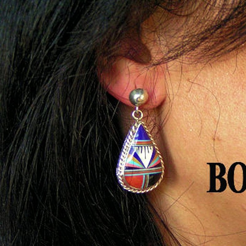  TEARDROPS STERLING SILBER OHRRINGE MIT STEINEN