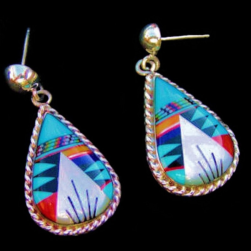  TEARDROPS STERLING SILBER OHRRINGE MIT STEINEN