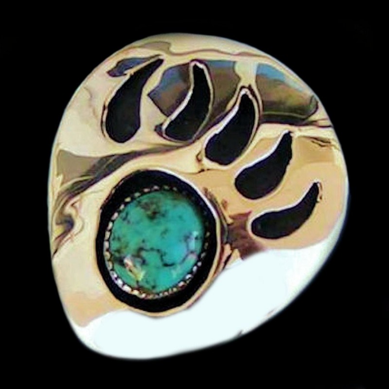 BEAR PAW STERLING SILVER BOLO-TIE