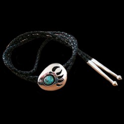 BEAR PAW STERLING SILVER BOLO-TIE