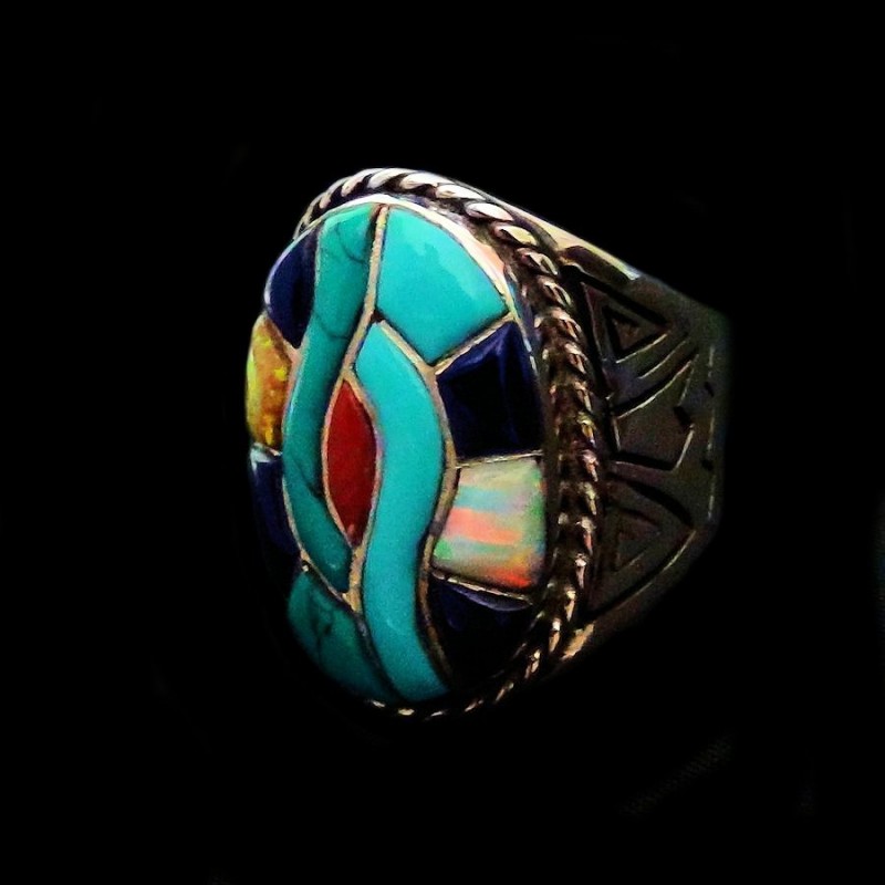 BAGUE OVALE NAVAJO