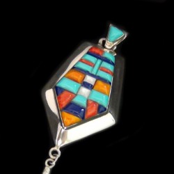 PENDENTIF POINTE DE FLECHE ET PLUME CORN ROW